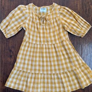 Old Navy Kids Dress in Yellow Plaid